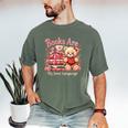 Books Are My Love Language Teddy Bear Book Lovers Valentine Men's Comfort Colors T-Shirt Moss