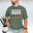 Never Too Many Books Read Book Reading Librarian Men Women Men's Comfort Colors T-Shirt Moss
