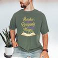 Books Are A Uniquely Portable Magic Reading Bookworm Men's Comfort Colors T-Shirt Moss Books Are A Uniquely Portable Magic Reading Bookworm Men's Comfort Colors T-Shirt Moss