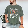 Bookworm Book Just A Girl Who Loves Books Men's Comfort Colors T-Shirt Moss
