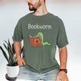 Bookworm Worm Reading Book Lover Read Books Librarian Men's Comfort Colors T-Shirt Moss