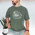 Cats Books And Coffee – My Perfect Day Cat Lover Men's Comfort Colors T-Shirt Moss