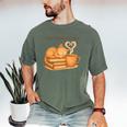 Cats Books And Coffee Heart Cozy Cat Lover Bookworm Readers Men's Comfort Colors T-Shirt Moss Cats Books And Coffee Heart Cozy Cat Lover Bookworm Readers Men's Comfort Colors T-Shirt Moss