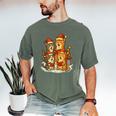 Cats Reading Books Christmas Tree Men's Comfort Colors T-Shirt Moss Cats Reading Books Christmas Tree Men's Comfort Colors T-Shirt Moss