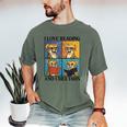 Cheetah Love Reading And Cheetahs Kids Bookworm Men's Comfort Colors T-Shirt Moss Cheetah Love Reading And Cheetahs Kids Bookworm Men's Comfort Colors T-Shirt Moss