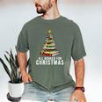 Christmas Book Tree All Booked For Xmas Men's Comfort Colors T-Shirt Moss