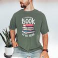 I Closed My Book To Be Here Books Lover Bookworm Men's Comfort Colors T-Shirt Moss