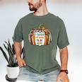 I Closed My Book To Be Here Fall Pumpkin Men's Comfort Colors T-Shirt Moss I Closed My Book To Be Here Fall Pumpkin Men's Comfort Colors T-Shirt Moss