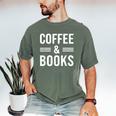 Coffee & Books Lover Coffee And Books Men's Comfort Colors T-Shirt Moss