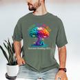 Color Our World Summer Reading 2025 Tree Book Lover Camping Men's Comfort Colors T-Shirt Moss Color Our World Summer Reading 2025 Tree Book Lover Camping Men's Comfort Colors T-Shirt Moss
