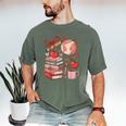Coquette Teacher School Supplies Bows Books Globe Apple Cute Men's Comfort Colors T-Shirt Moss Coquette Teacher School Supplies Bows Books Globe Apple Cute Men's Comfort Colors T-Shirt Moss
