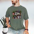 Cosy Sloth In Bookshelf With Plants Men's Comfort Colors T-Shirt Moss Cosy Sloth In Bookshelf With Plants Men's Comfort Colors T-Shirt Moss