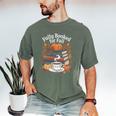 Cozy Autumn Books Fully Booked For Fall Books Pumpkin Men's Comfort Colors T-Shirt Moss