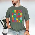 Cute ABCs Shirt Alphabet Colorful Letters Reading Books Kids Men's Comfort Colors T-Shirt Moss
