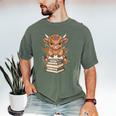 Cute Baby Highland Cow Reading Book Librarian Bookworm Men's Comfort Colors T-Shirt Moss Cute Baby Highland Cow Reading Book Librarian Bookworm Men's Comfort Colors T-Shirt Moss