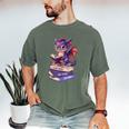 Cute Dragon Read Books Be Kind Stay Weird Book Lover Men's Comfort Colors T-Shirt Moss Cute Dragon Read Books Be Kind Stay Weird Book Lover Men's Comfort Colors T-Shirt Moss