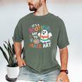 Cute Ghost Book Halloween Spooky Boo School Art Teacher Men's Comfort Colors T-Shirt Moss Cute Ghost Book Halloween Spooky Boo School Art Teacher Men's Comfort Colors T-Shirt Moss