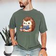 Cute Hedgehog Book Lover Readers Animal Reading Men's Comfort Colors T-Shirt Moss Cute Hedgehog Book Lover Readers Animal Reading Men's Comfort Colors T-Shirt Moss