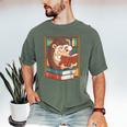 Cute Hedgehog Book Nerd Men's Comfort Colors T-Shirt Moss Cute Hedgehog Book Nerd Men's Comfort Colors T-Shirt Moss
