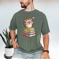 Cute Hedgehog Reading Books Animal Lover Reader Bookworm Men's Comfort Colors T-Shirt Moss Cute Hedgehog Reading Books Animal Lover Reader Bookworm Men's Comfort Colors T-Shirt Moss
