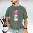 Cute Octopus Bookworm Fun Reading Tee For Book Lovers Men's Comfort Colors T-Shirt Moss