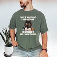 Das Ist Es Was Ich Tue Ich Lese Books Crochet And Men's Comfort Colors T-Shirt Moss