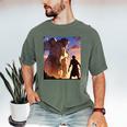 David And Goliath Bible Book Of Samuel Famous Bible Story Men's Comfort Colors T-Shirt Moss