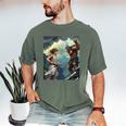 David And Goliath Bible Book Of Samuel King David Comic Men's Comfort Colors T-Shirt Moss