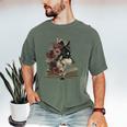 Dog Book Flower Men's Comfort Colors T-Shirt Moss