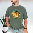 Dog Reading Book Rain Cozy Umbrella Cute Art Men Men's Comfort Colors T-Shirt Moss Dog Reading Book Rain Cozy Umbrella Cute Art Men Men's Comfort Colors T-Shirt Moss