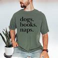 Dogs Books Naps Lovers Men's Comfort Colors T-Shirt Moss Dogs Books Naps Lovers Men's Comfort Colors T-Shirt Moss