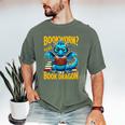 Dragon Bookworm Please I'm A Book Dragon Men's Comfort Colors T-Shirt Moss