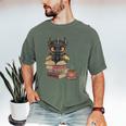 Dragon Read Books Be Kind Stay Weird Book Lover Men's Comfort Colors T-Shirt Moss