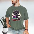 Dragon Reading A Book Cute Bookworm Book Lover Men's Comfort Colors T-Shirt Moss