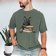 Dutch Shepherd Books Reading Dog Breed Graphic Men's Comfort Colors T-Shirt Moss Dutch Shepherd Books Reading Dog Breed Graphic Men's Comfort Colors T-Shirt Moss