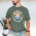 Easily Distracted By Rabbits And Books Reading Men's Comfort Colors T-Shirt Moss