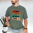 Eat Sleep Read Repeat Reading Books Reader Bookworm Men's Comfort Colors T-Shirt Moss