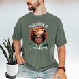 Education Is Freedom African Teacher Books Lovers Men's Comfort Colors T-Shirt Moss