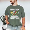 Education Is Freedom Books History Teacher Kids Men's Comfort Colors T-Shirt Moss