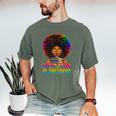 Education Is Freedom Teacher Books History Month Men's Comfort Colors T-Shirt Moss