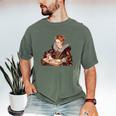 Elizabeth I Reading A Book Men's Comfort Colors T-Shirt Moss Elizabeth I Reading A Book Men's Comfort Colors T-Shirt Moss