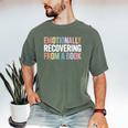 Emotionally Recovering From a Book Reading Librarian Men's Comfort Colors T-Shirt Moss
