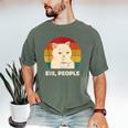 Ew People Introvert Cat Lover Crazy Colorful Cat Lady Men's Comfort Colors T-Shirt Moss Ew People Introvert Cat Lover Crazy Colorful Cat Lady Men's Comfort Colors T-Shirt Moss