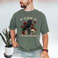F-CAW-F I'm Reading Crow Book Lover Introvert Meme Men's Comfort Colors T-Shirt Moss