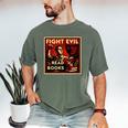Fight Evil Read Books Propaganda Poster Men's Comfort Colors T-Shirt Moss