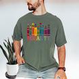 Floral Flower Book Equality Human Rights Women's Rights Men's Comfort Colors T-Shirt Moss