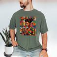 Geometric History Educated Women Reading Book Melanin Men's Comfort Colors T-Shirt Moss