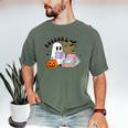 Ghost Reading Halloween Women Teacher Book Lover Men's Comfort Colors T-Shirt Moss