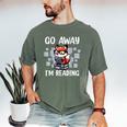 Go Away I'm Reading Book Reader Cute Fox Loves Books Men's Comfort Colors T-Shirt Moss Go Away I'm Reading Book Reader Cute Fox Loves Books Men's Comfort Colors T-Shirt Moss