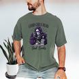 Good Girls Read Bad Books Sarcastic Skeleton Goth Skull Men's Comfort Colors T-Shirt Moss Good Girls Read Bad Books Sarcastic Skeleton Goth Skull Men's Comfort Colors T-Shirt Moss